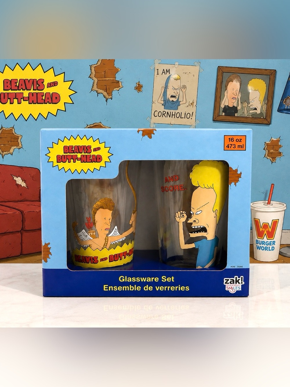 Beavis & Butthead Glassware by ZAK!